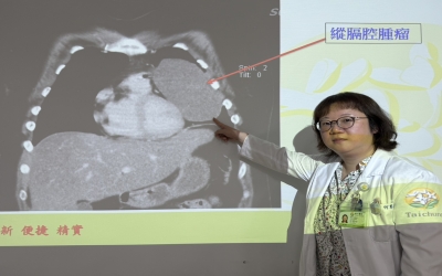 健檢驚見15公分巨大腫瘤　胸腔鏡手術發現竟是畸胎瘤