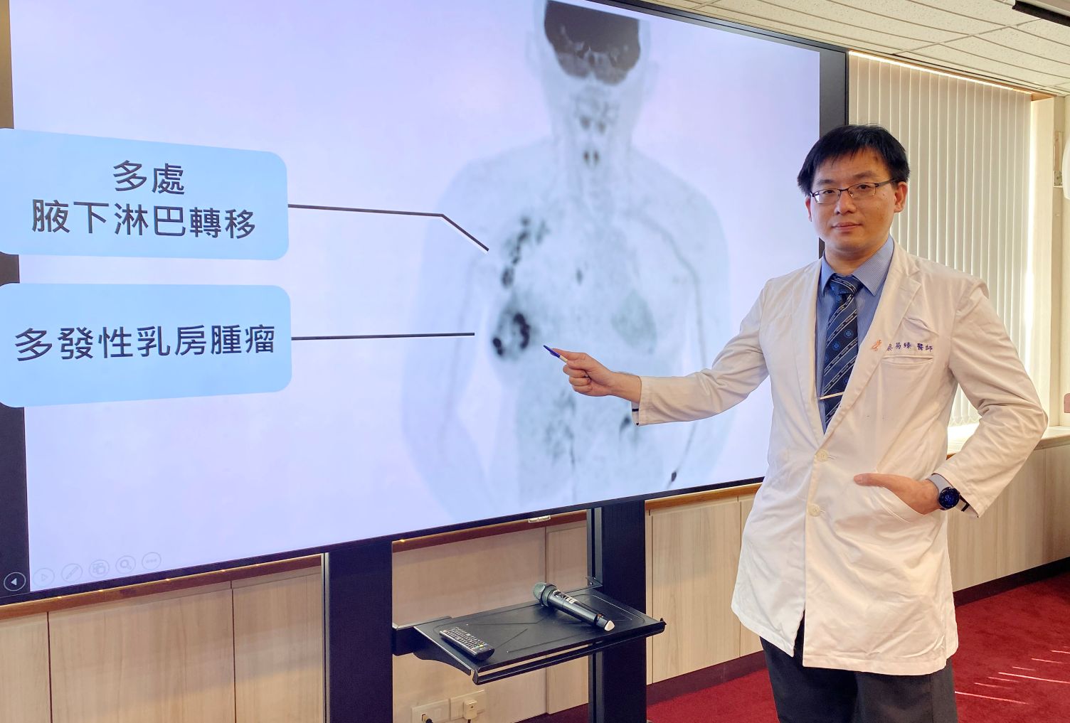 臺中榮總乳房腫瘤外科蔡易臻醫師指出乳癌可能發生在任何年齡王小姐在哺育時發現